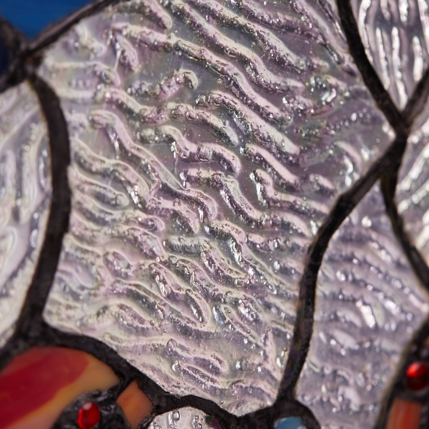 16" Astrid Birds in Night Sky Stained Glass Window Panel