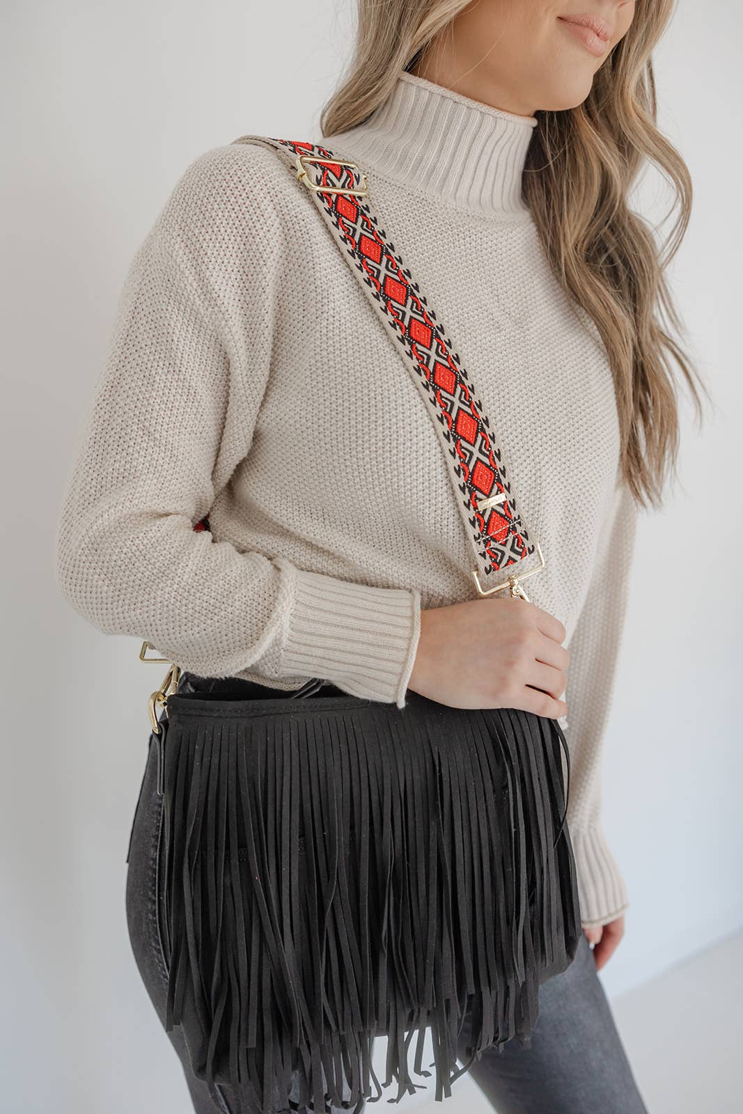 Premium Aztec Diamond Guitar Purse Strap - 9 Colors