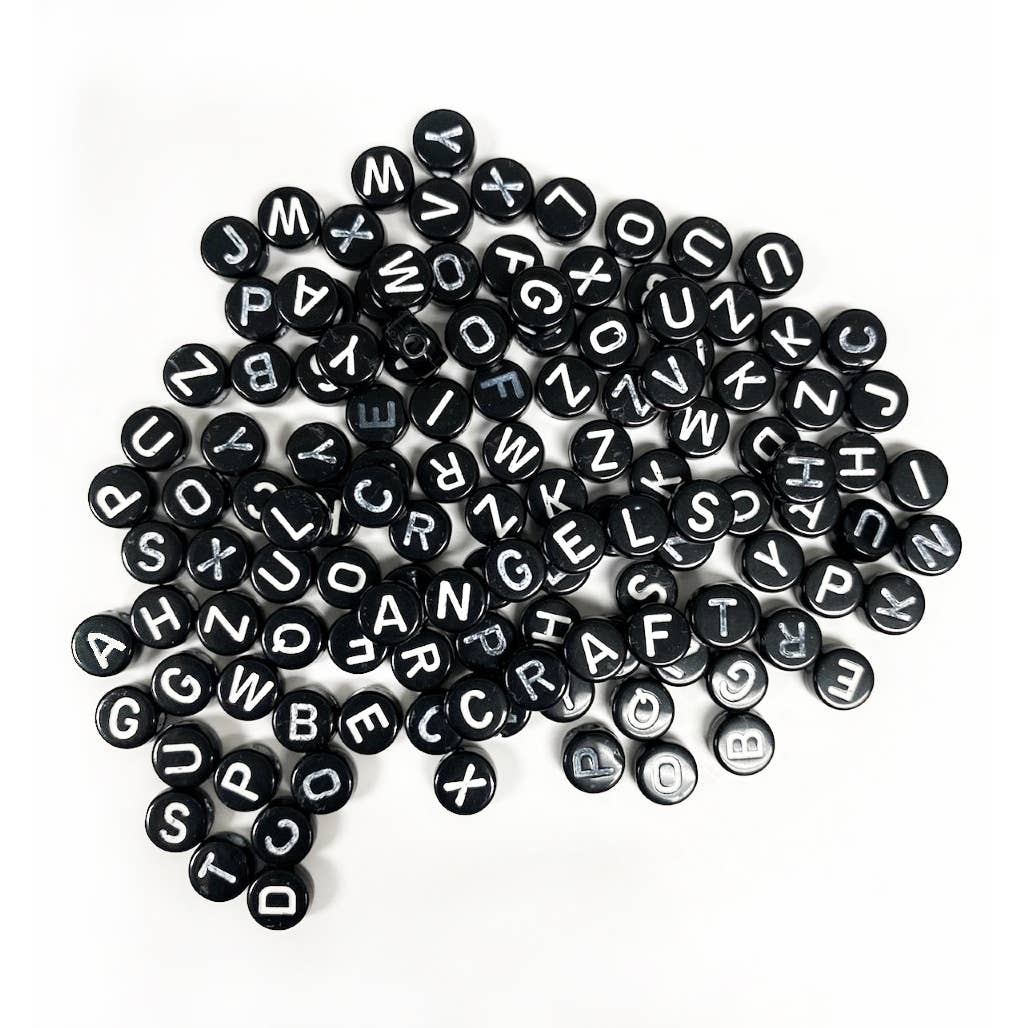 Alphabet  Beads, Assorted Shapes, 5-12mm