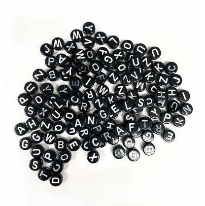 Alphabet  Beads, Assorted Shapes, 5-12mm
