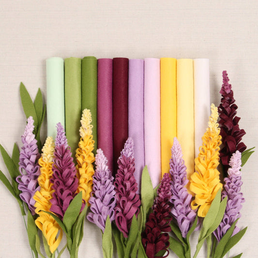 Wool Felt Sheets, Lupin Fields