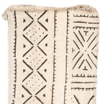 White Bogolan Mali Mud Cloth (Tonka Design)