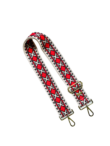 Premium Aztec Diamond Guitar Purse Strap - 9 Colors