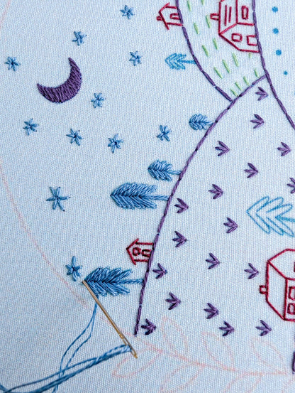 Rolling hills embroidery kit