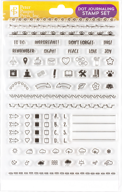Dot Journaling Clear Stamp Set