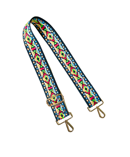 Premium Aztec Diamond Guitar Purse Strap - 9 Colors