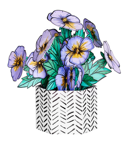 Pop Up Coloring Pansy Bouquet - Adult Coloring Craft