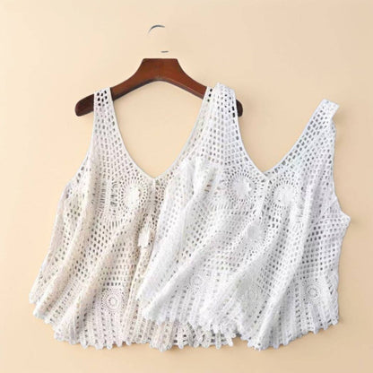 Crosa - Crochet Knit Sleeveless Tank – Breezy & Versatile