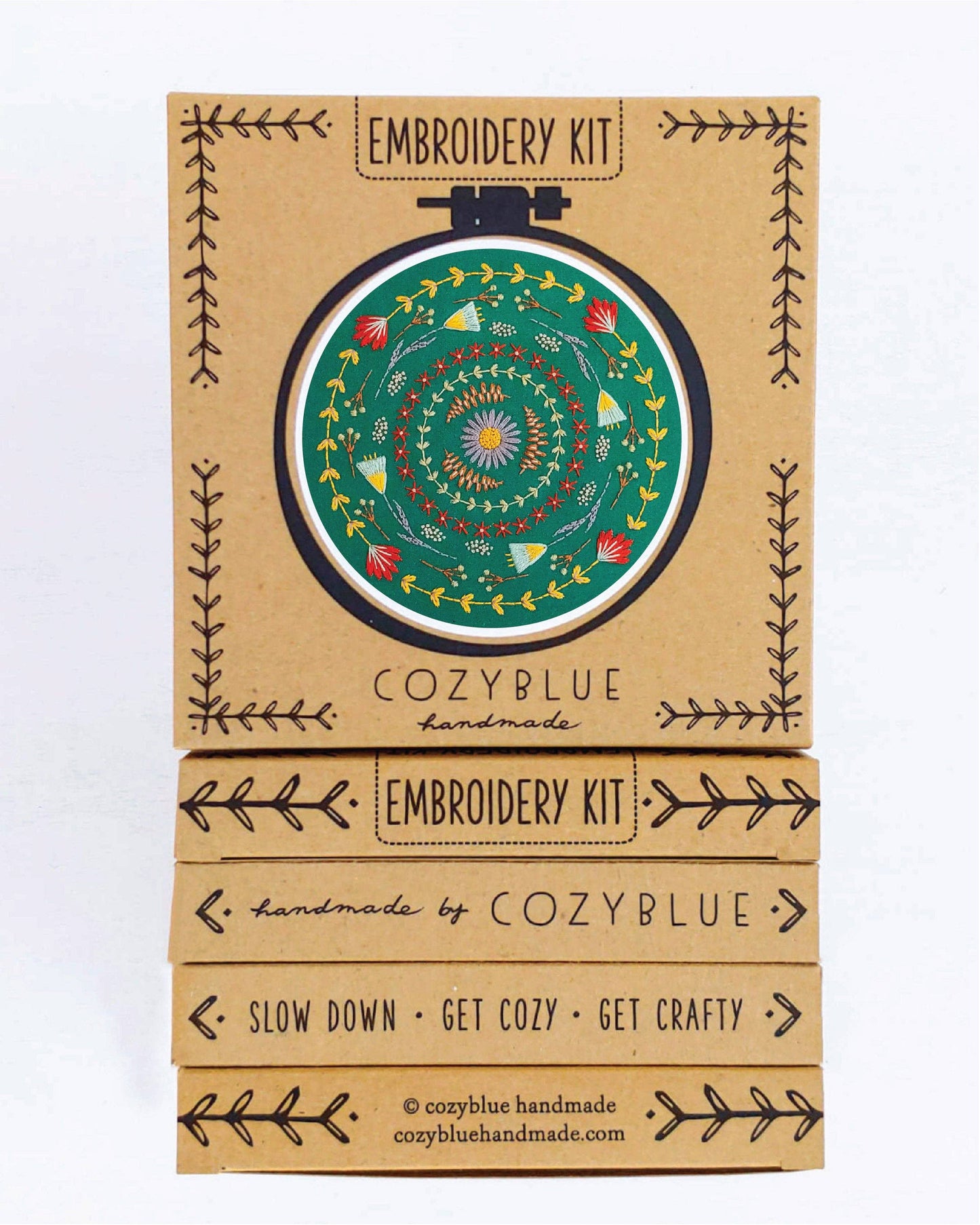 Greenery embroidery kit