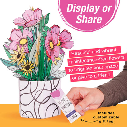Pop Up Coloring Wildflower Bouquet - Adult Coloring Craft