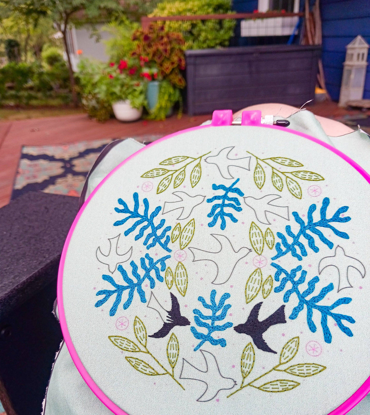 Blackbird embroidery kit