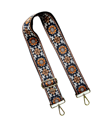 Premium Boho Embroidered Guitar Bag Straps - 10 Colors