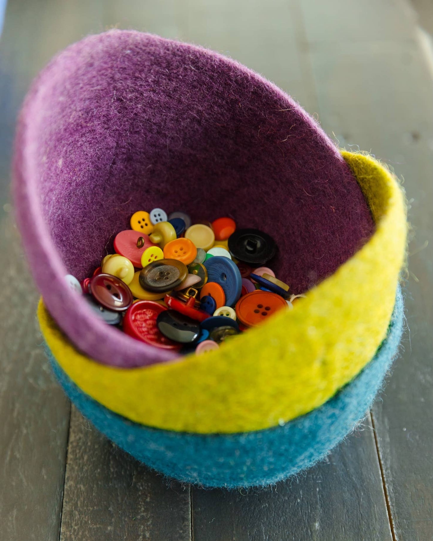 Felt Bowl-Large | Wool Knitting Bowl | Catch-all Home Decor