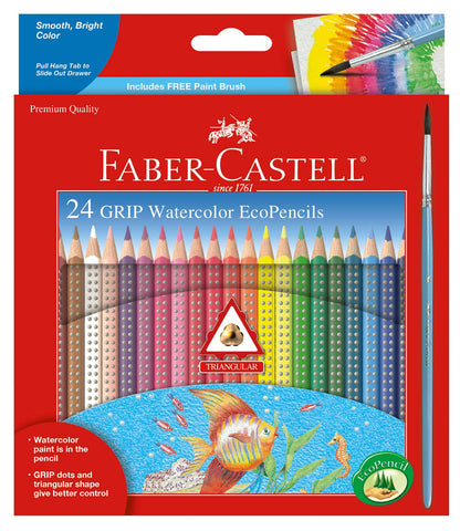 24 Grip Watercolor Color Pencils - EcoPencils