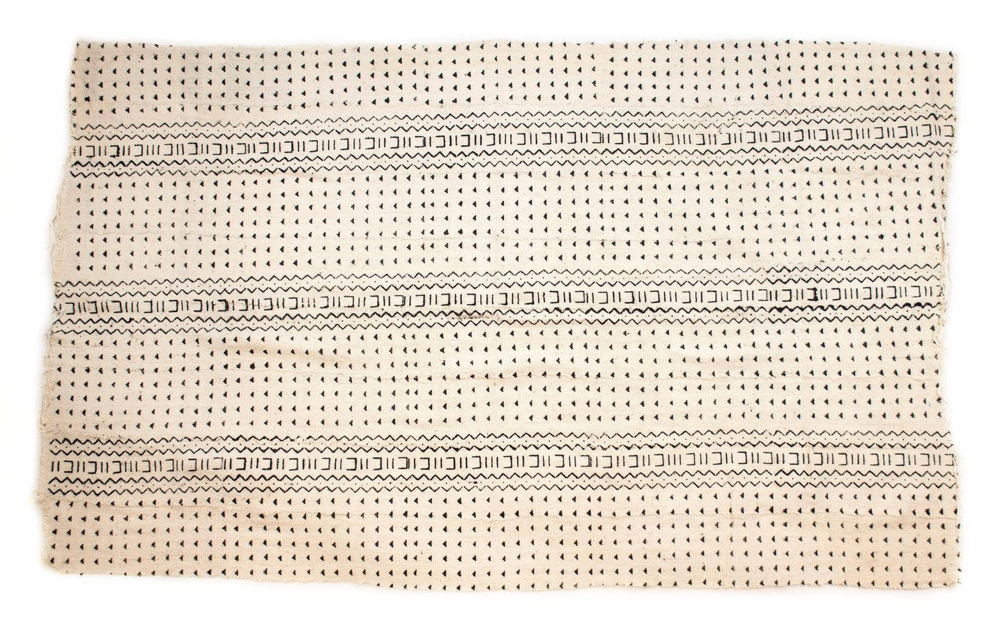 White Bogolan Mali Mud Cloth (Nioro Design)