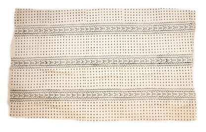 White Bogolan Mali Mud Cloth (Nioro Design)
