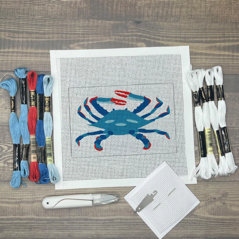 Blue Crab Needlepoint Kit