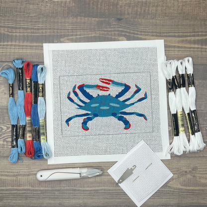Blue Crab Needlepoint Kit