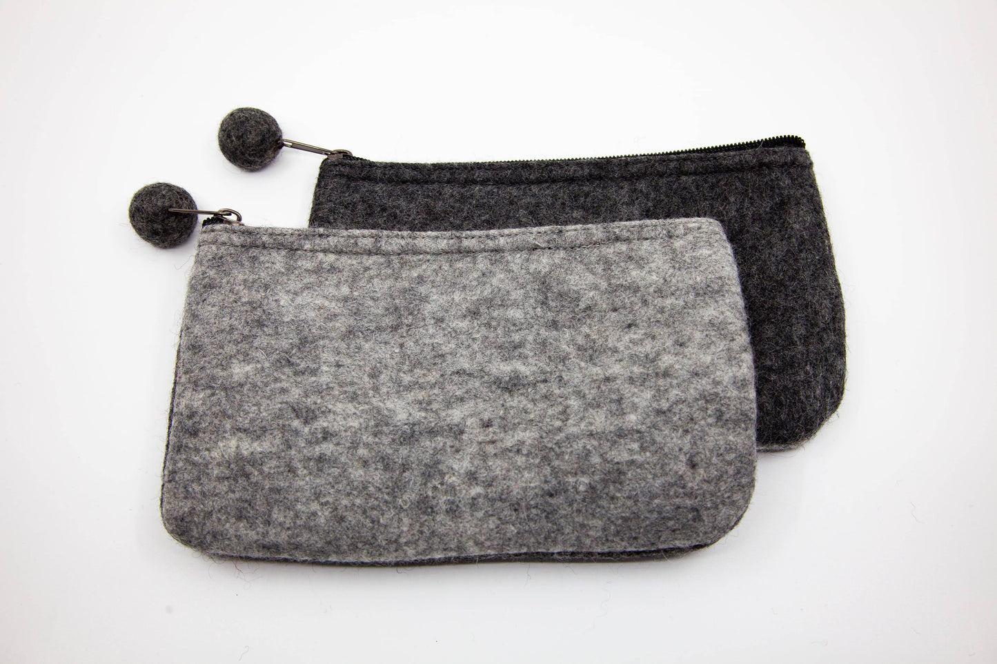 2-Tone Medium Organizer Pouch | Felt Zip Pouch | Makeup Bag