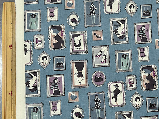 Fashion Silhouettes cotton (blue)