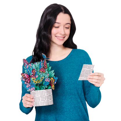 Pop Up Coloring Butterfly Bouquet - Adult Coloring Craft