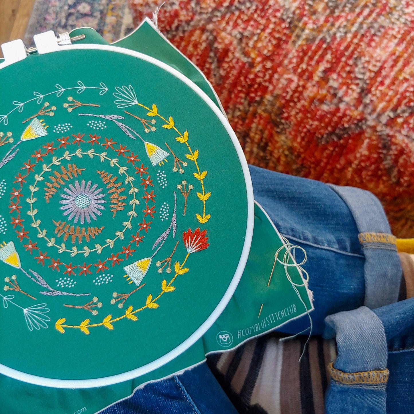 Greenery embroidery kit
