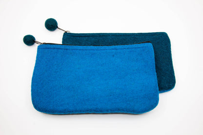 2-Tone Medium Organizer Pouch | Felt Zip Pouch | Makeup Bag