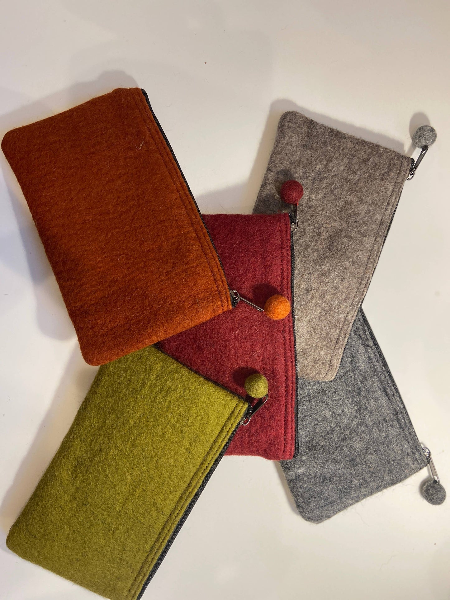 2-Tone Medium Organizer Pouch | Felt Zip Pouch | Makeup Bag