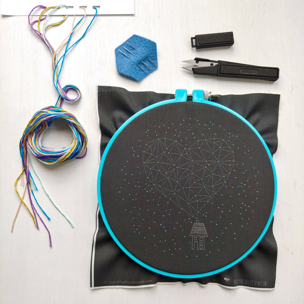 Stargazing embroidery kit