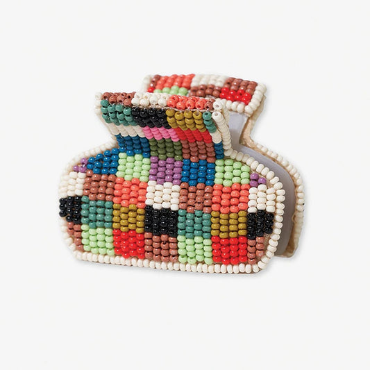 Ink + Alloy Multicolored Checkered Hair Clip