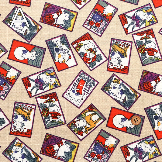 Cat Hana Fuda Scatter cotton (tan)