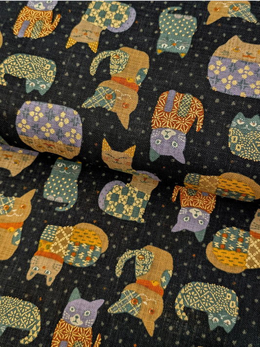 Sevenberry Patchwork Cats Rustic-Black