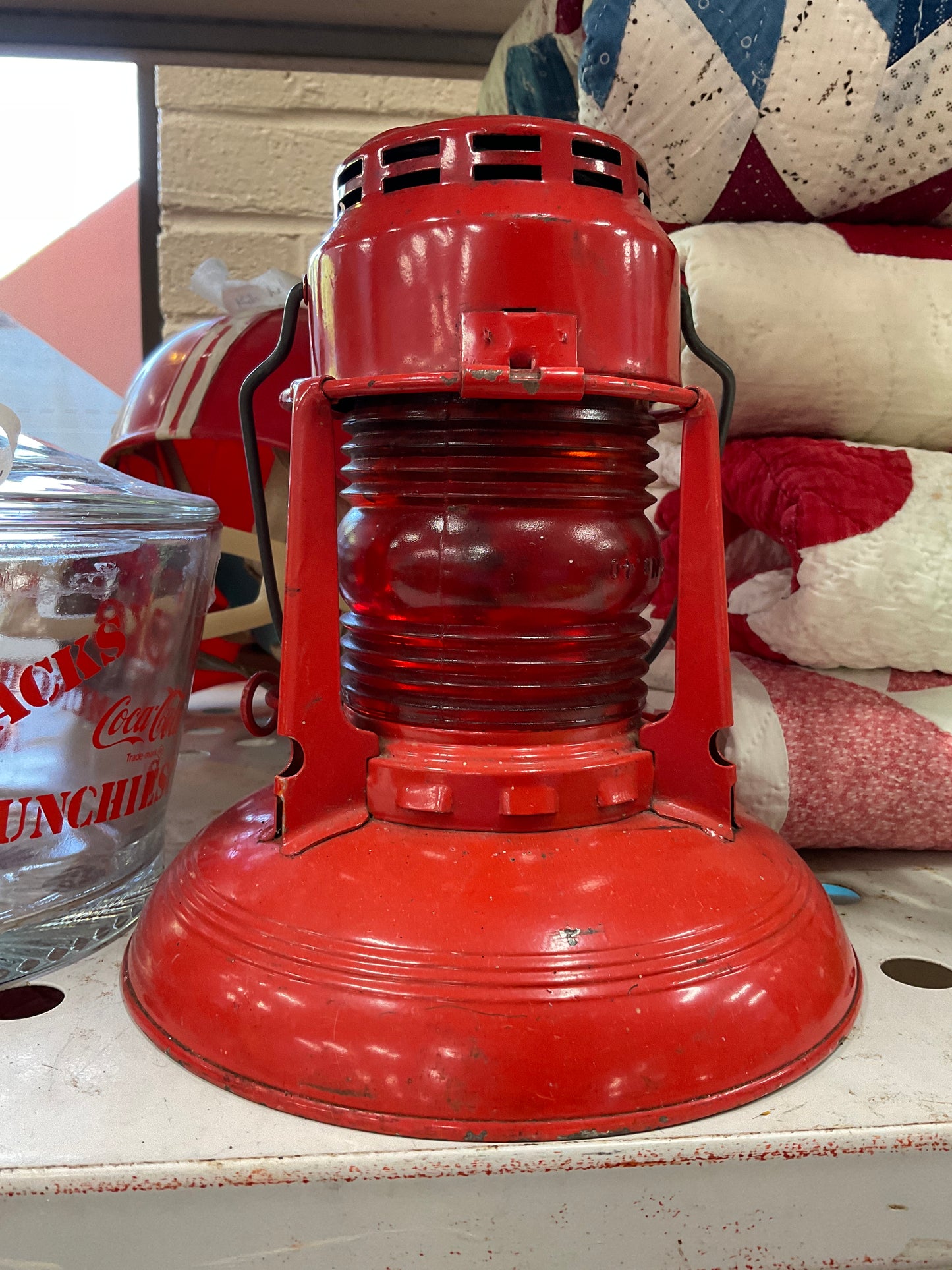 Vintage Dietz Red Lens Traffic Lamp