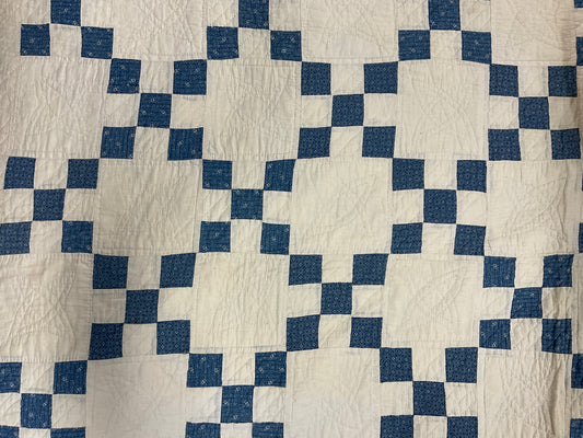 Blue & White Irish Chain Quilt