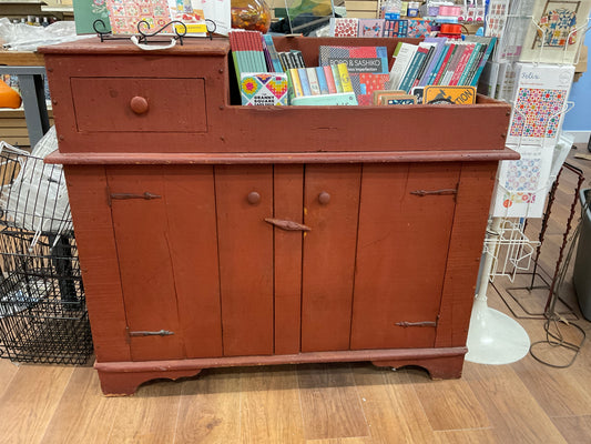 Antique Red Dry Sink