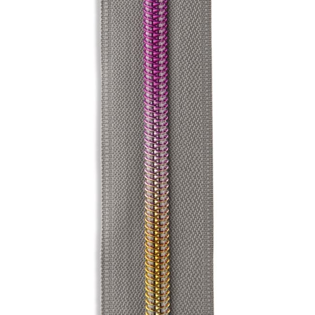 #5 Nylon Coil Continuous Zipper Roll - 3yd - (Rainbow)