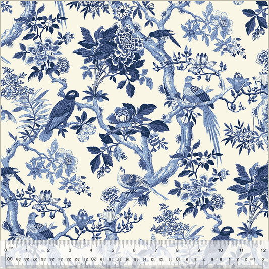 108" Quilt Back, Blue Byrd, Porcelain, Cotton