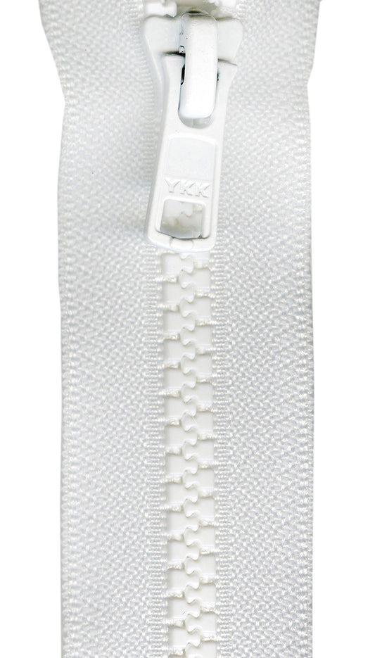 Vislon 1-Way Separating Zipper 22in White