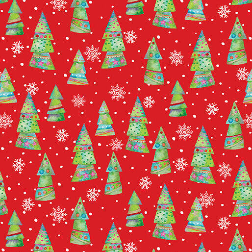 Festive Trees Red