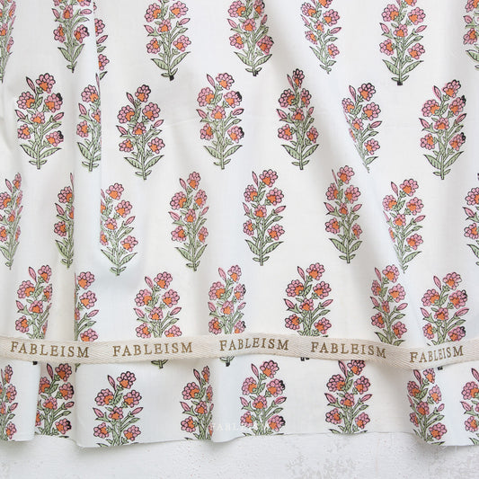 Indian Block Prints Cottage: Wild Floral in Blushing