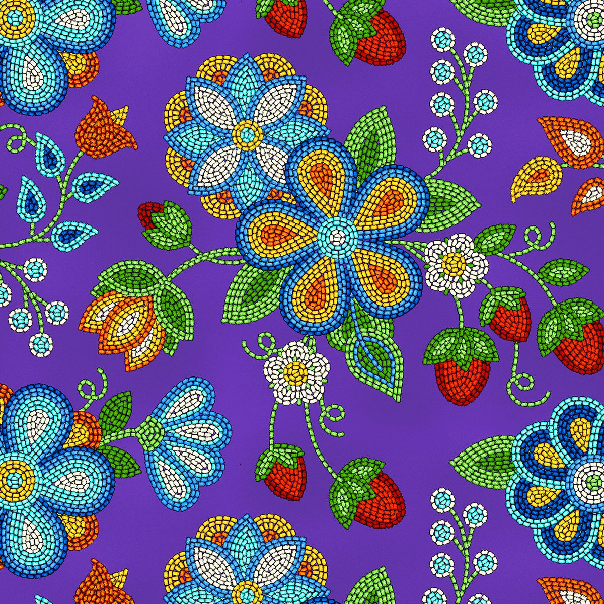 Beaded Strawberry Tucson Canvas Purple