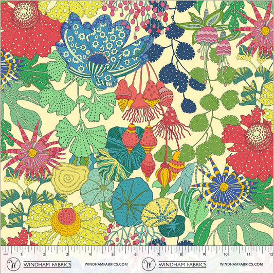 Sunshine, Peony Park, Cream, High Density Cotton