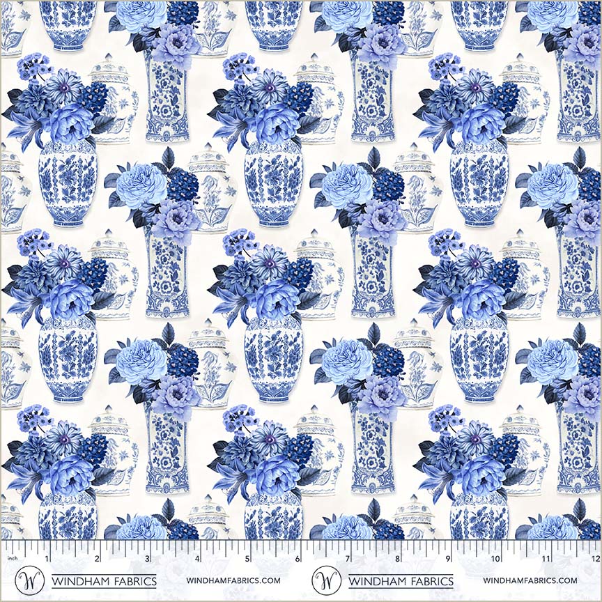 China - Blue Porcelain Bouquets &ndash; - White