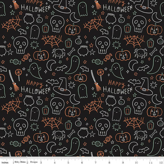 Frank and Friends Halloween Icons Black