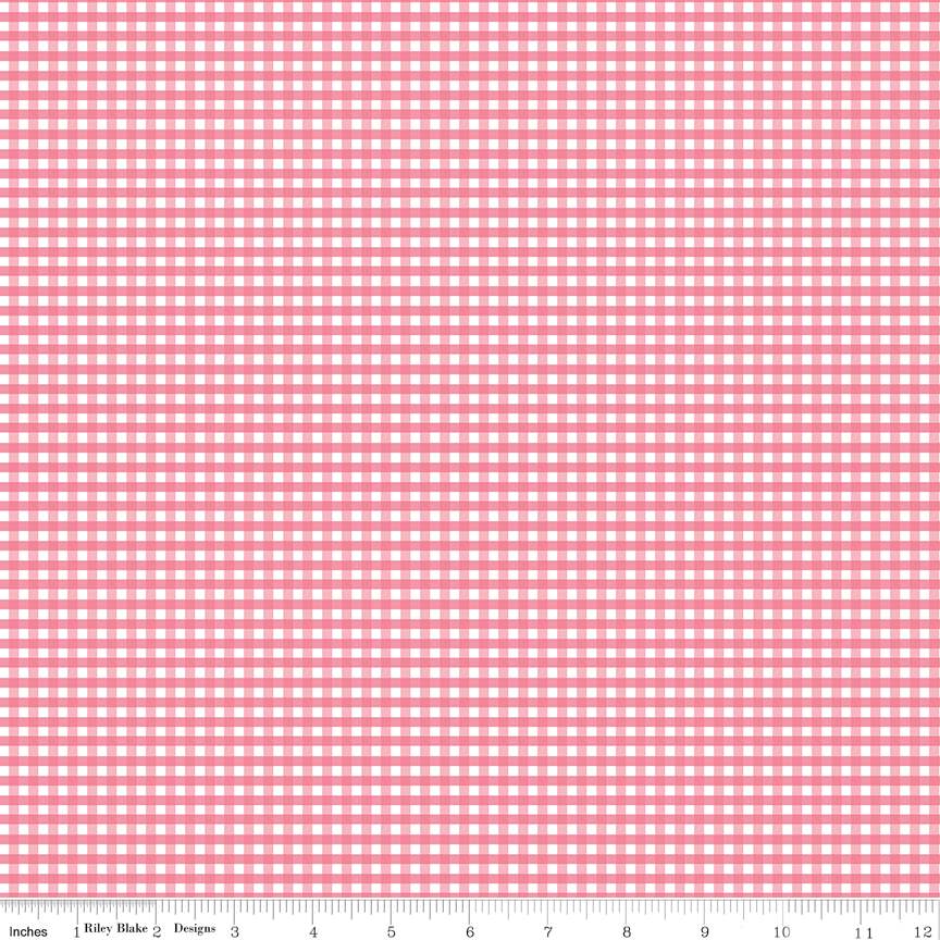 1/8“ Small Gingham Sugar Pink