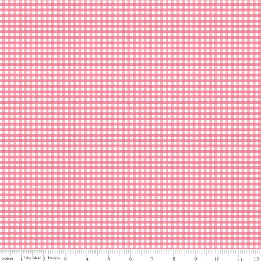1/8“ Small Gingham Sugar Pink