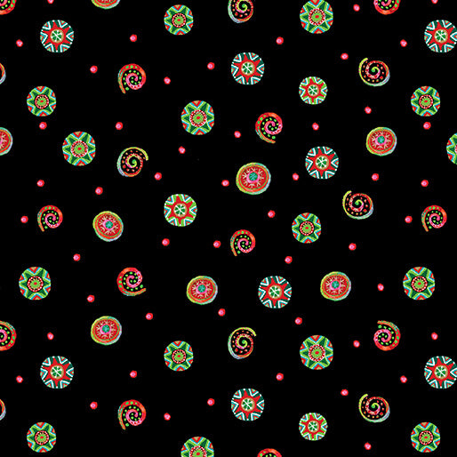 Playful Swirls Black