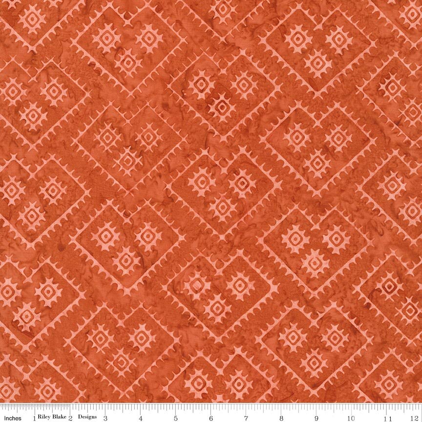 Boho Batiks Lattice Salmon Run
