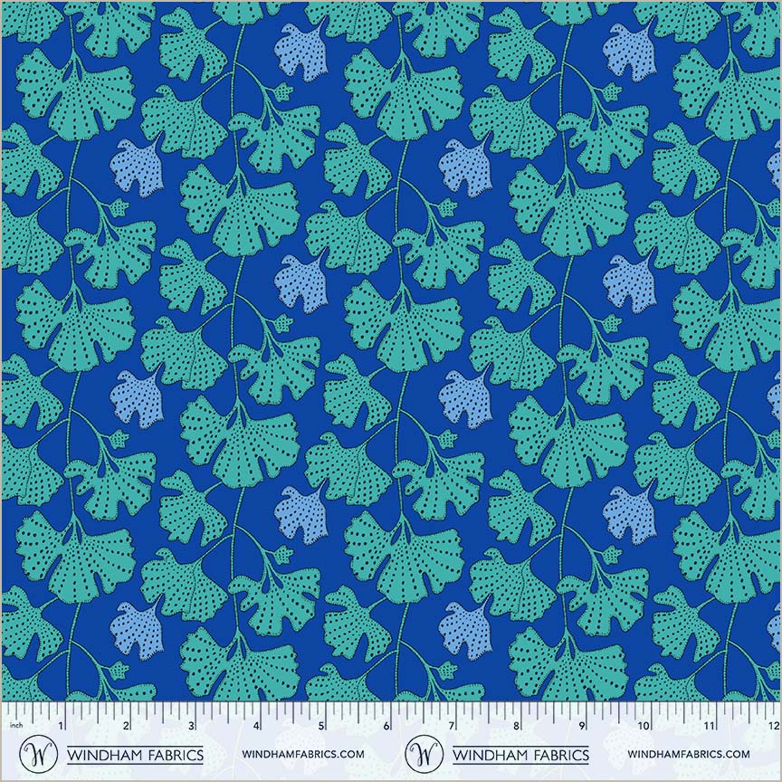 Sunshine, Ginkgo, Cerulean, High Density Cotton