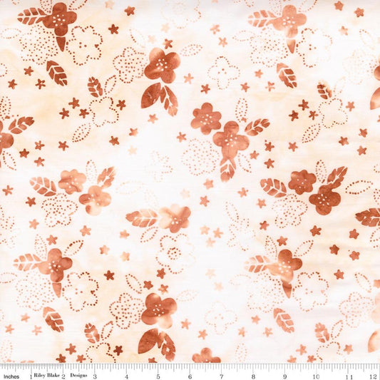 Boho Batiks Floral Creamsicle